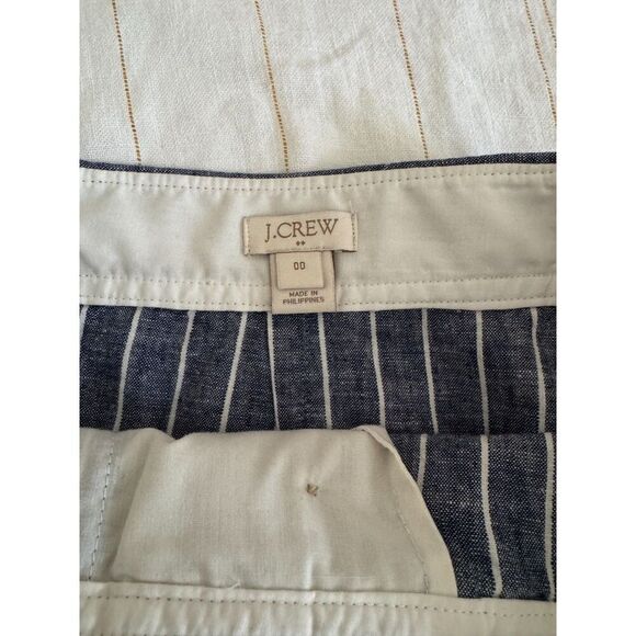 Y2K J.Crew Blue & White Striped Cotton Blend Mini - Picture 3 of 9